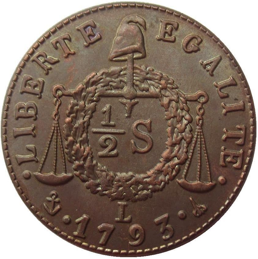 1793 מטבע זיכרון נחושת עותק זר צרפתי