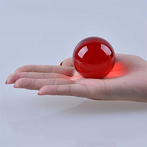 כדור קריסטל Cozylkx 50 ממ קוורץ כדור זכוכית כיתה AAA כדורי ריפוי לריפוי למדיטציה עיצוב בית, צהוב