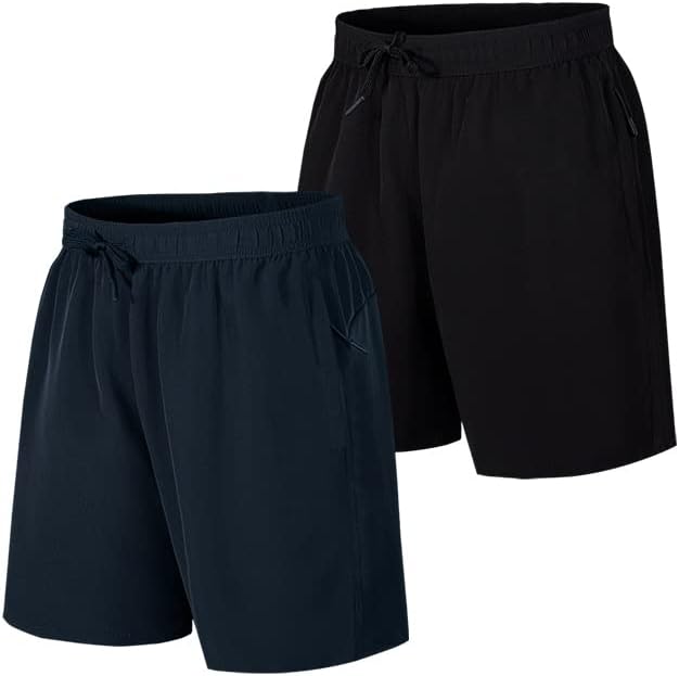 אימון לגברים של Tuveke מכנסיים קצרים מהיר של חדר כושר אתלטי יבש מכנסיים קצרים משקל קלים לגברים עם