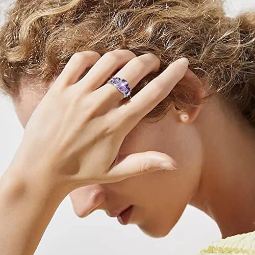 24 נוצץ טבעות נשים מתכוונן טבעות אמטיסט טורמלין טבעת פופולרי מעודן טבעת פשוט אופנה