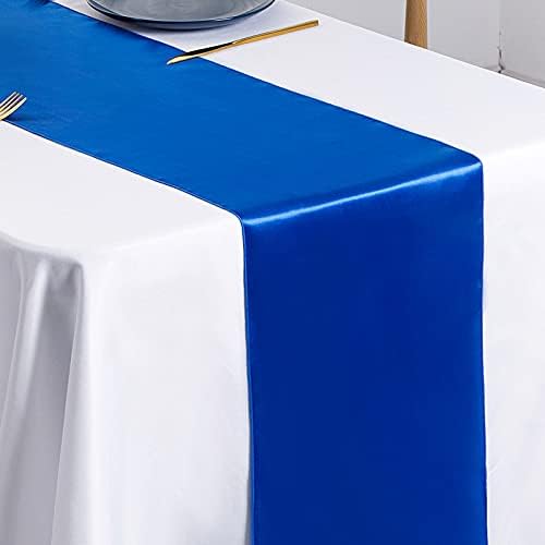 Siinvdabzx 4 יח 'רץ שולחן סאטן כחול רויאל רץ 12 x 108 אינץ