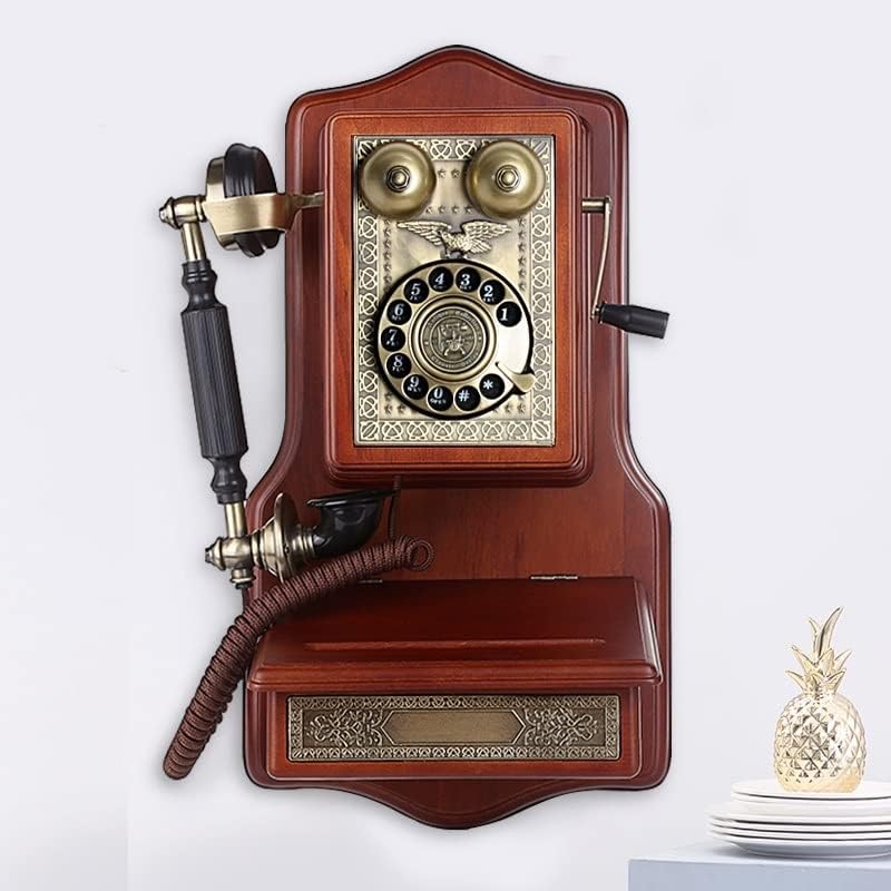 Lhllhl קיר רכוב טלפון קלאסי סיבוב סיבוב טלפון עתיק