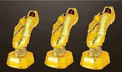 Oggo World כדורגלן נעלי זהב פרס גבי כדורגל גביעים לאמנות לאוספים, מזכרת, מעריצים, קישוט ביתי, מתנה, קישוטים