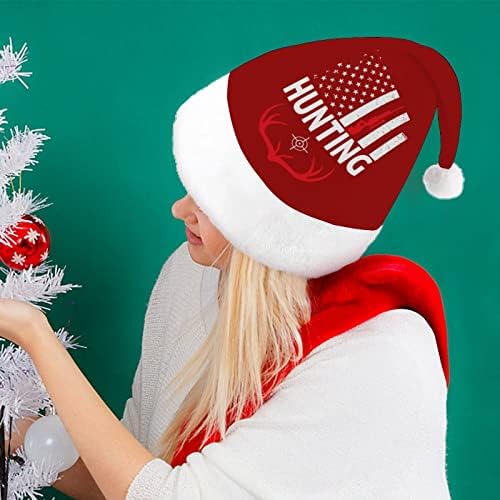 ציד ארהב דגל חג המולד כובעי בתפזורת מבוגרים כובעי חג המולד כובע לחגים חג המולד ספקי צד