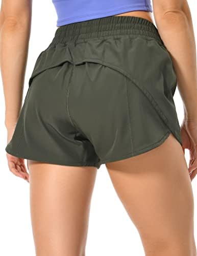 Colorfulkoala לנשים המותניים הגבוהות האימון האתלטי המותן מכנסיים קצרים ייבוש מהיר עם Mesh Liner 4