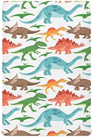 דינוזאורים גיליונות עריסה לבנים חבילות חבילות ומשחקים סדינים סופר יריעות עריסה מיני רכות סדין עריסה