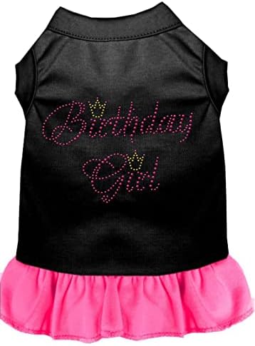 מוצרי חיית מחמד מיראז 'יום הולדת ילדת ריינסטון שמלה, 4x-גדולה, ורוד בהיר