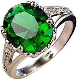 נשים יהלום ירוק זירקוניה טבעת נשות תכשיטים טבעת טבעת מאורסת