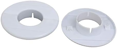 X-DREE 50 ממ דיא פנימי פלסטיק מנתק מיזוג אוויר קיר כיסוי חור לבן 2 יחידות (50 ממ דימטרו פנים פלסטיקו desmontable