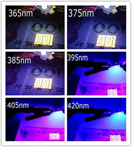 Futeni 100 pcs 3w UV LED סגול LED Ultraviolet נורות מנורת שבבי 365NM 375NM 385NM 395NM 405NM 415NM
