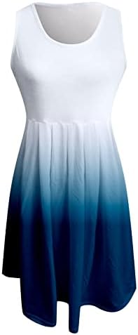 מיאשוי ארוך שרוול קיץ שמלה לנשים נשים קיץ מקרית עגול צוואר גופייה ללא שרוולים מקרית ספורט שמלה עבור