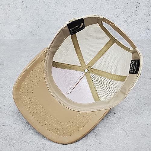 Emstate Leather Trucker Trucker Mesh Cap כובע Snapback Made in USA