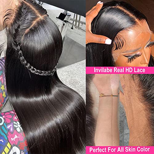 תחרה מול פאות שיער טבעי מראש קטף דבק 13 * 6 תחרה פרונטאלית פאות שיער טבעי פאה עבור נשים שחורות