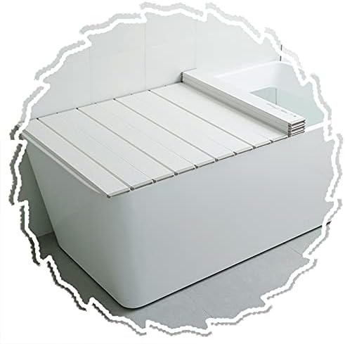 מכסה כיסוי אמבטיה של פינגפי, שקית אחסון אמבטיה מבודדת עם מגש אבק, מגש מדף חוסך שטח קיפול, כיסויים עליונים