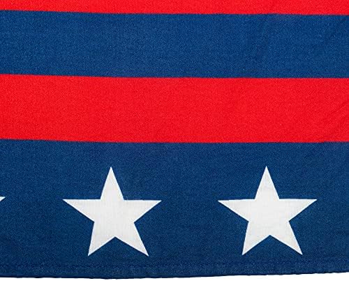 TWIG & BALE USA MUSLIN BABY שמיכה אדומה וכחולה - כוכבים ופסים - 47 x 43 - כותנה אורגנית - דגל פטריוטי Swaddle