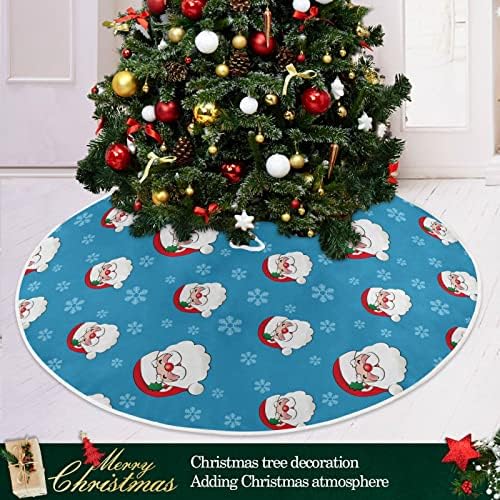 OARENCOL SANTA CLAUS פתית שלג כחול עץ חג המולד חצאית 36 אינץ 'חג המולד של מסיבת חג קישוטים