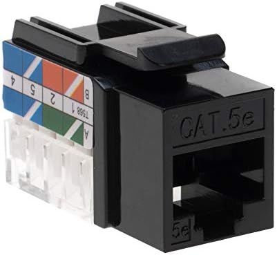 Satmaximum rj45 cat5e cat6 keystone אתרנט קיר שקע אגרוף למטה Utp 45 מעלות, פרופיל דק שחור שחור