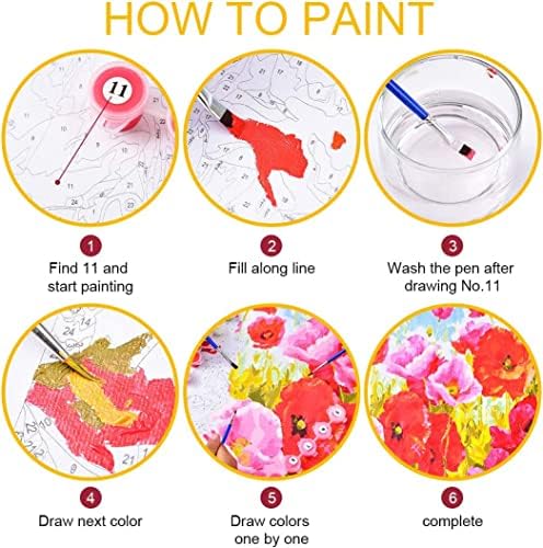 צבע DIY לפי מספר למבוגרים וילדים עונה שלג ענף ציפורי בעלי חיים צבע אקרילי לפי מספרים למתחילים, ציור