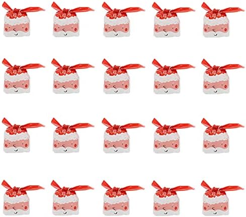 50 יחידות אוזני ארנב חג המולד פתית שלג פריך נוגט שקיות מתנה לקישוטים לחג המולד של מסיבות קישוטי