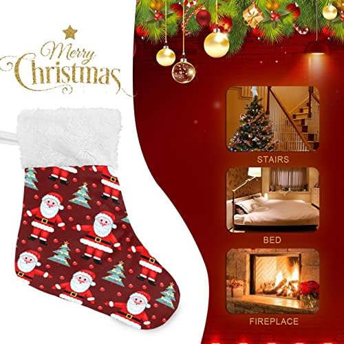 Jstel חג המולד סנטה קלאוס גרב חג המולד קישוטים לקישוטים, 4 חבילות גרביים תלויות קטנות עיצוב חג המולד, 70