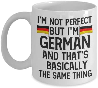 מצחיק גרמנית מתנה / אני לא מושלם אבל אני גרמנית קפה ספל / מתנת רעיון עבור גרמנית גברים ונשים