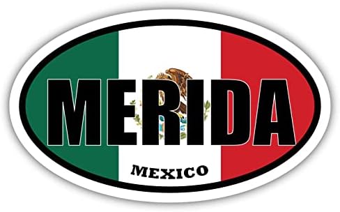 דגל מרידה מקסיקו מדבקות סגלגל מדבקה פגוש ויניל 3x5 אינץ '