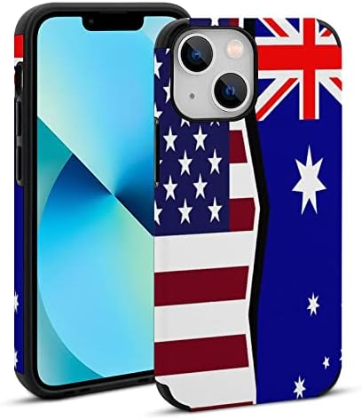 ארצות הברית ואוסטרליה דגל נגד שריטות טלפון מקרה תואם עם אייפון 13 מיני מגן מעטפת טרנדי עיצוב