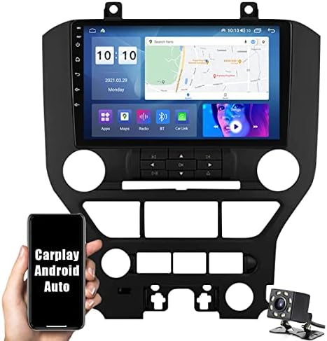 FBKPHSS Android 11 רדיו רכב עם ניווט עבור F-ord Mustang 2014-2021 תקע והנגן רדיו רדיו נגן GPS