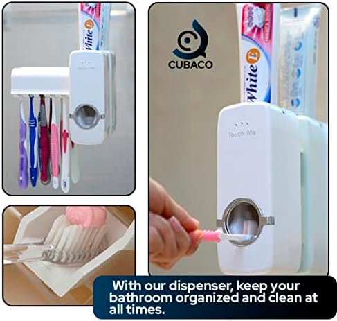 מחזיק שיניים מחזיק קיר רכוב, מתקן משחת שיניים אוטומטי לחדר אמבטיה