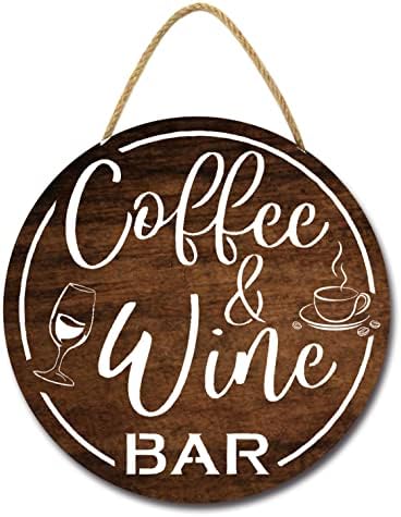 איסרי קפה ויין בר סימנים דקור,12 * 12 אינץ עגול כפרי עץ פלאק חווה עץ קפה סימן עבור יין בר קפה חנות מסעדה