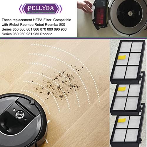 החלפת פלידה מסנני HEPA עבור IROBOT ROOMBA 850 860 861 866 870 880 890 800 סדרה 960 980 981 985 900 שואב אבק