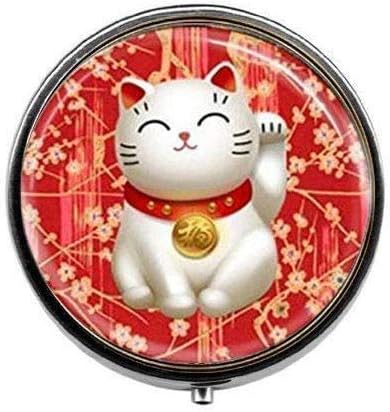 לוגו חתול שמן אדום Maneki Neko בהצלחה תכשיטים וינטג