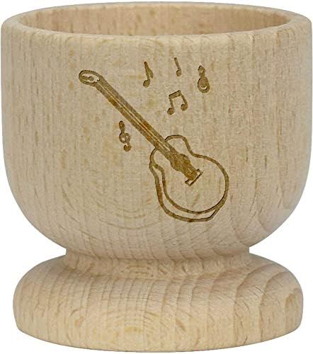 אזידה 'גיטרה מוזיקלית' כוס ביצה מעץ