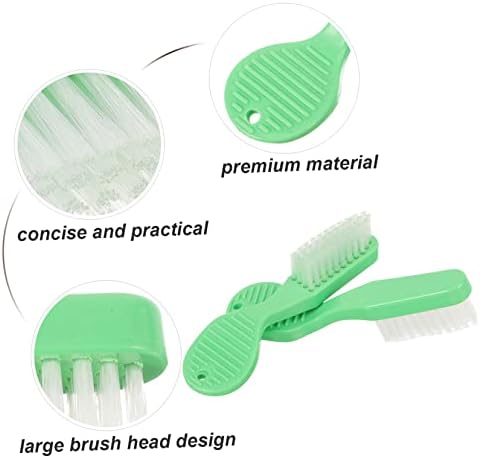המוטון 10 יחידים מברשת שיניים ידנית מברשת שיניים ראש מברשת גדול ידית רכה פלסטיק ירוק