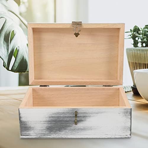 עיצוב וינטג 'עיצוב וינטג' מארגן עץ מארגן קופסאות תכשיטים מיכל עם מנעול תכשיטים וינטג