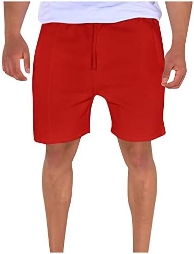 מכנסיים קצרים של Wenkomg1 Mens Sports, מכנסיים קצרים של המותניים המוצקים המותניים המוצקים של מכנסי