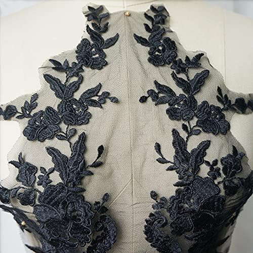 Walnuta רקום תחרה אפליקציות תפירה טלאי צווארון בד פרחים לשמלת שמלת חתונה בגדי שמלת כלה מלאכות DIY