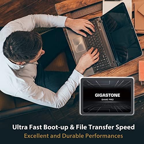 Gigastone Game Pro 2-Pack 1TB SSD SATA III 6GB/S. תלת מימד NAND 2.5 אינץ 'כונן מצב מוצק פנימי, קרא עד