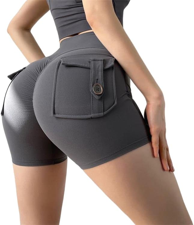 מכנסיים קצרים בכיס של Lelebear, 2023 מכנסי אימון אסתטיים חדשים נשים, מכנסי כיס לנשים לנשים