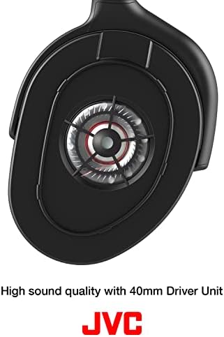 אוזניות משחקי ultralight של JVC לנוחות מעולה, יחידת נהג 40 ממ, מיקרופון וכבלים ניתנים לניתוק, ביצועי