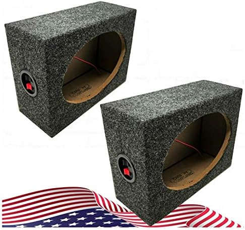 Audiotek Angled Style 6 x 9 אינץ 'מארזי שמע מכוניות MDF מוצר קופסאות רמקול בנוי יציב לחוויות אודיו