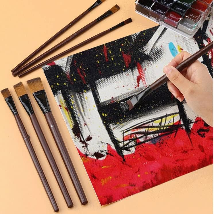 סט וולנוטה של ​​צבע שמן מברשת עט בשורה גדולה 6 סטים של מברשת ציור סט מברשת ניילון עט