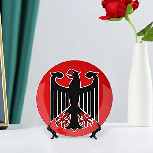 דגל של צלחות דקורטיביות קרמיות גרמניות עם סין מעמד סין תלויה קישוטים לוחות קינוח