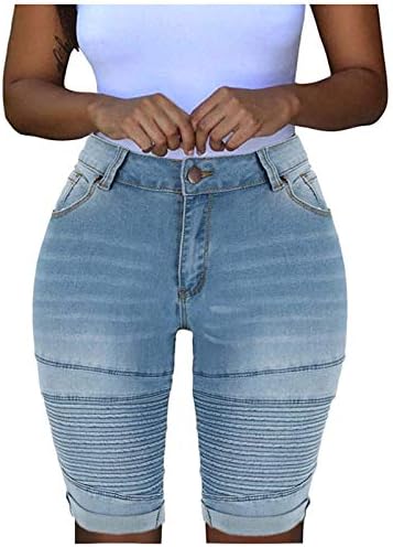 מכנסיים קצרים ג'ינס נשים סקסיות מותניים גבוהות מכנסיים קצרים מזדמנים חופשת קיץ חוף מכנסיים קצרים