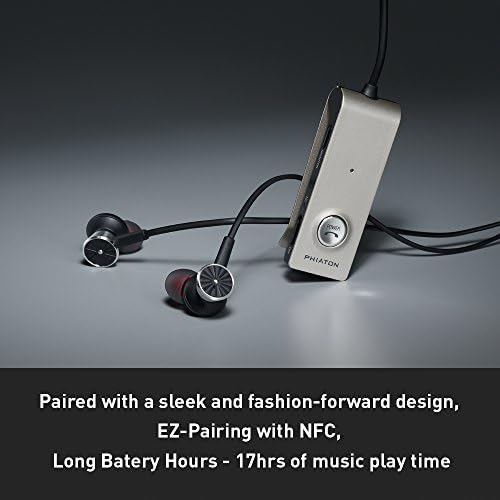 Phiaton Bt 220 NC אוזניות Bluetooth אלחוטיות - אוזניות Bluetooth מבטלות רעש פעיל עם חיי סוללה ארוכים