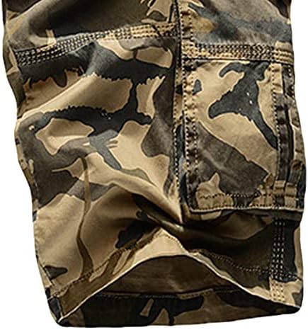 מכנסי הסוואה לגברים של Jeke-DG מכנסיים קצרים כותנה כותנה רגועה מכנסי טיול קצרים עם מכנסיים מזדמנים של מטען