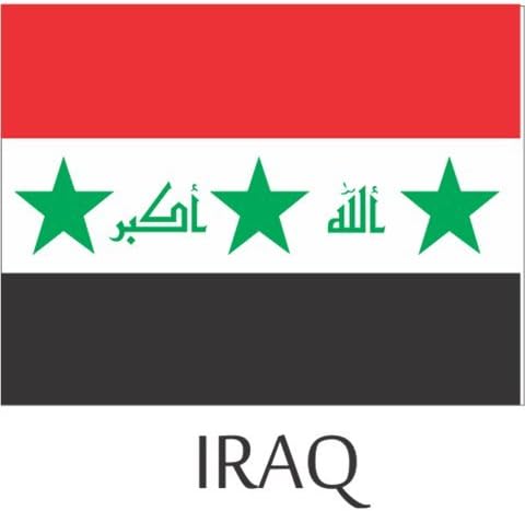עיראק דגל קשה כובע קסדת מדבקות מדבקות-1 חתיכה