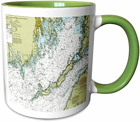 3דרוז פלורן - מפה ימית דדלקור-הדפס של מפרץ באזארדס מסצ ' וסטס-ספלים