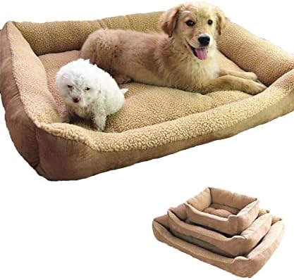 מחצלות מיטות כלבים מחמד כותנה - שמיכות כלבים לכלבים גדולים - פליס חם רחיץ רכה כרית כרית כרית בית ציוד