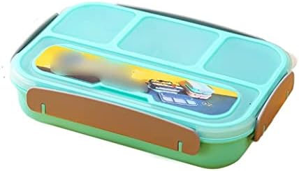Genigw 1000 מל קופסאות ארוחת צהריים של Bento Box לילדים 4 תאים מיכלי מזון מיקרוגל קופסת בנטו חסין דליפה